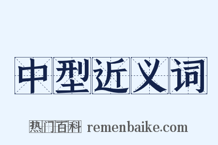 中型近义词是什么意思的图片